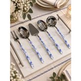 5 Parça Sos Kepçe Servis Takımı Floral Blue