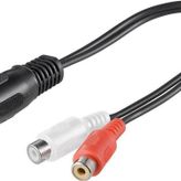 5 Pin Din to 2 RCA Dişi Kablo 20 CM