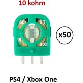 50 Adet 10K Ps4 Xbox One Mikro Direnç Potans Micro Switch Yeşil