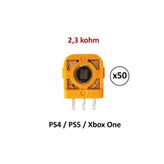 50 Adet 2.3K Ps4 Ps5 Xbox One Mikro Direnç Potans Micro Switch Turuncu