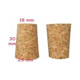 50 Adet Konik Mantar Tıpası Mantar Şişe 30X25X18