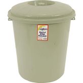 50 Lt Battal Çöp Kovası - Gri - Standart
