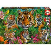 500 Parça Kaplan Ormanı Puzzle - 19902 - Tiger Jungle