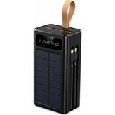 50000MAH Solar Powerbank 22.5W Pd Hızlı Şarj, Dahili Usb-C & Lightning Kablo, 4x Usb-A Çıkış, Dijital Göstergeli Taşınabilir Şarj Cihazı, Kamp Seyahat Acil Durum B-07 - 20W GaN White