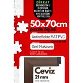 50x70 Ceviz Pvcli Postersiz Puzzle Çerçevesi