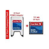 512 Mb Cf Compact Flash Hafıza Kartı + Adaptör