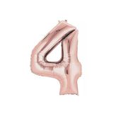5DM 4 Rakam Rose Folyo Balon 76 Cm