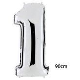 5DM 90 Cm 1 Rakamı Folyo Balon Gümüş
