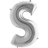 5DM Gümüş Folyo Harf Balon, Gri