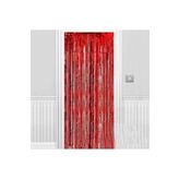 5DM Işıltılı Duvar Ve Kapı Perdesi Kırmızı 90x200 Cm
