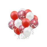 5DM Kırmızı Beyaz Konfetili Balon