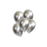 5DM Latex Krom Balon, 25 Adet, Gümüş