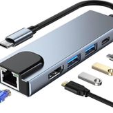 5in1 Dönüştürücü Hub112 TYPE-C,HDMI,USB3.0,USB2.0,RJ45,PD