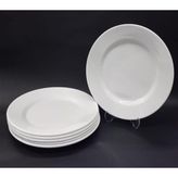6 Adet Beyaz Melamin Tatlı,pasta Servis Tabağı 21CM Sığ Tabak Günlük Kullanıma Hesaplı Ord� - Çok Renkli - --