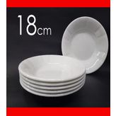 6 Adet Beyaz Oluklu Melamin Çukur Yemek Tabağı 18x3cm Pilav, Kuru Nohut Çok Hesaplı Sulu Yemek Kabı