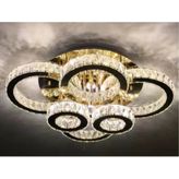 6 Halkalı Modern Kristal Led Plafonyer Avize