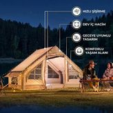 6 Kişilik Şişme Kamp Çadırı - 4 Mevsim - Dev İç Hacim