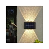 6 Ledli 2 Adet Solar Duvar Aydınlatması Seti