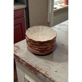 6 lı Seramik Çay Tabak, Krem Çay Tabağı Çap:10cm