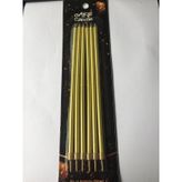 6 lı Uzun Gold Mum 20 cm
