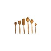 6 Parça Zeytin Spatula ve Zeytin Kaşık Seti, 20-26-30 cm Tahta Kaşık ve Spatula Takımı