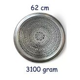 62 Cm El İşlemeli Otantik Desenli Kalın Urfa Bakır Tepsi - Kalaylı-Tps455
