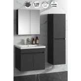 65 35 Cm Antrasit Gri Mat Mdf Seramik Lavabolu Asma Banyo Dolabı Takımı