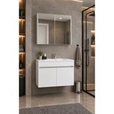 65 cm Antrasit Banyo Dolabı - 3 - Beyaz