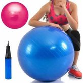 65 Cm Pilates Topu Pompa Ve 20 Cm Denge Top Mavi
