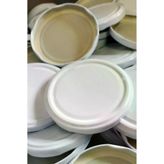 65 Mm Küçük Boy Kavanoz Kapağı 10 Lu Set, Sadece Kapak, Dayanıklı Ve Pratik Kullanım Beyaz