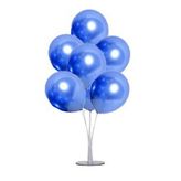 7 li Balon Demeti Krom Mavi Balon