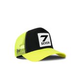 7 Numara Logolu Neon-Siyah Trucker Şapka