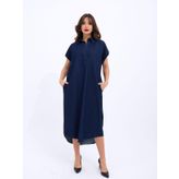 7348 KOT ELBİSE-MAVİ