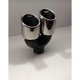 76 mm Çiftli Sol Parlak Nikelaj Egzoz Ucu