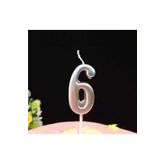 7D Mum Rakam 5 Cm Gümüş 6 No