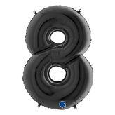 8 Rakam Siyah 100 cm Folyo Balon