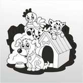 80 cm Tatlı Hayvanlar Folyo Sticker