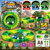 8043 Dino Tracks Yol Set 56 Parça Dinazor Oyuncağı - Siyah