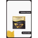 %90 Bitter Kare Çikolata - 52 gram - 6 Adet