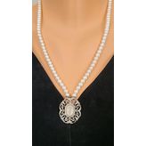 925 Ayar Gümüş Elizabeth Modeli İnci Kolye