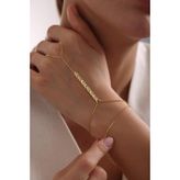 925 Ayar Gümüş Gold Kaplama Balık Sırtı Model Şahmeran Bileklik