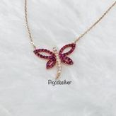 925 Ayar Gümüş Ruby Yusufcuk Kolye