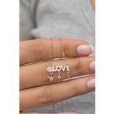 925 Ayar Gümüş Şans Figürlü Love Kolye