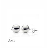 925 Ayar Gümüş Top Küpe - 5 Mm