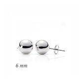 925 Ayar Gümüş Top Küpe - 6 Mm
