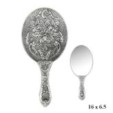 A.C Silvers 925 Ayar Gül Desenli Gümüş El Aynası