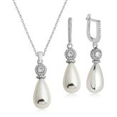 A.C Silvers İnci Damla Kadın Gümüş Set