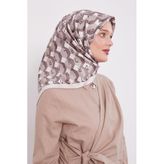 A.Vizon Petek Baskılı Twill İpek Eşarp