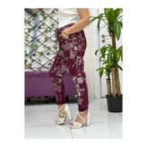 A14502 İTALYAN COTON PANTOLON BORDO-SİLVER