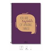 A4 Defter Düz 200 syf Mor Eco